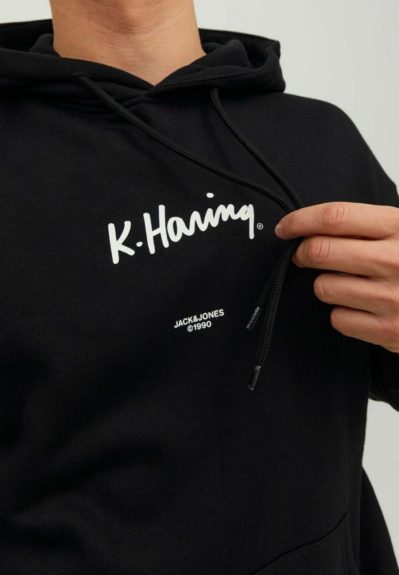 Jack Jones KEITH HARING Sweat à capuche black/noir ZALANDO