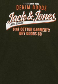 Jack & Jones Junior JJELOGO TEE O NECK - Top dugih rukava - kombu green/white/marmelade