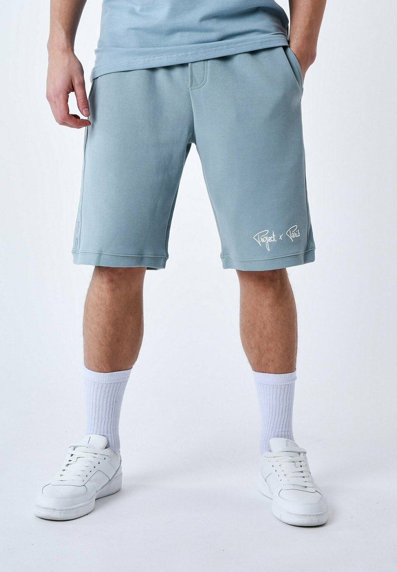 Project X Paris BANDE LOGO BRODÉ - Pantaloni sportivi - bleu gris