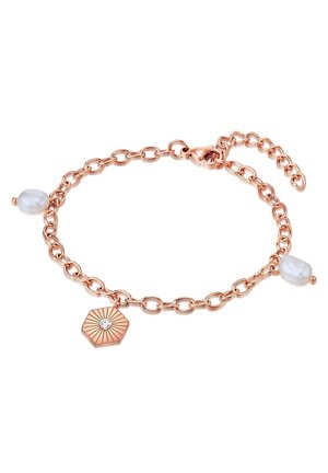 SÜßWASSER ZUCHTPERLE WEIß PRECIOSA - Armbånd - rose gold-coloured