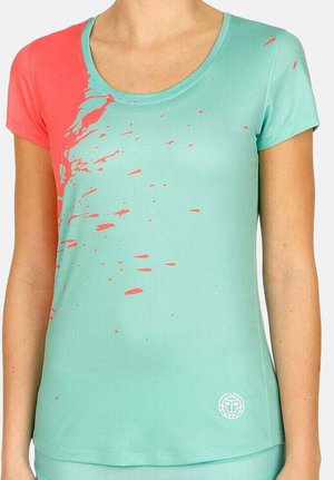 AMARI TECH ROUND-NECK  - Camiseta estampada - green coral