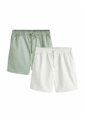 2 PACK REGULAR FIT - GARMENT DYED DOCK - Shorts - green white