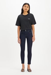 Levi's® - DOUBLE BUTTON - Aptempti džinsai - blue wave rinse Miniatiūros vaizdas 1