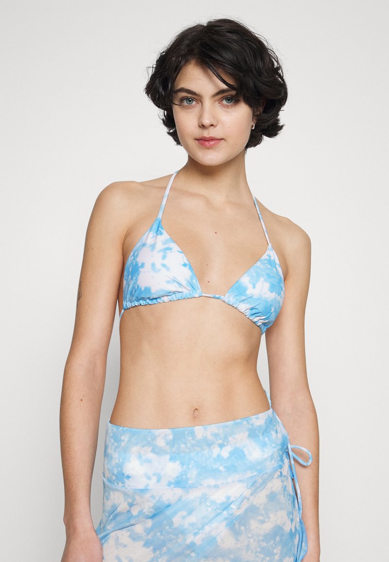 ONLY ONLMOLLY TIE DYE BikiniTop cloud dancer/azure blue tie dye