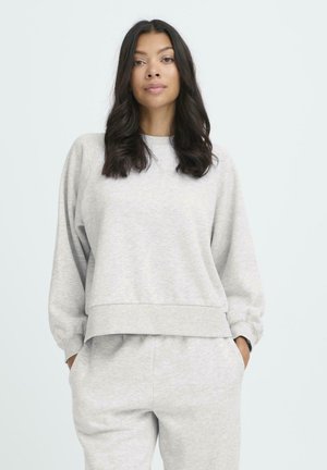 BMMMILLE CROPPED ONECK - Ikdienas džemperis - light grey melange