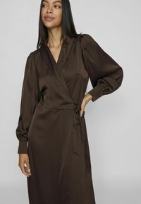 VILA WICKEL LANGÄRMELIGES MIDI - Day dress - coffee bean