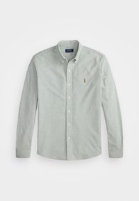 STRIPED KNIT OXFORD SHIRT - Camisa - vintage pine/white