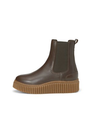 MOD - Μποτάκια πλατφόρμα - dark brown