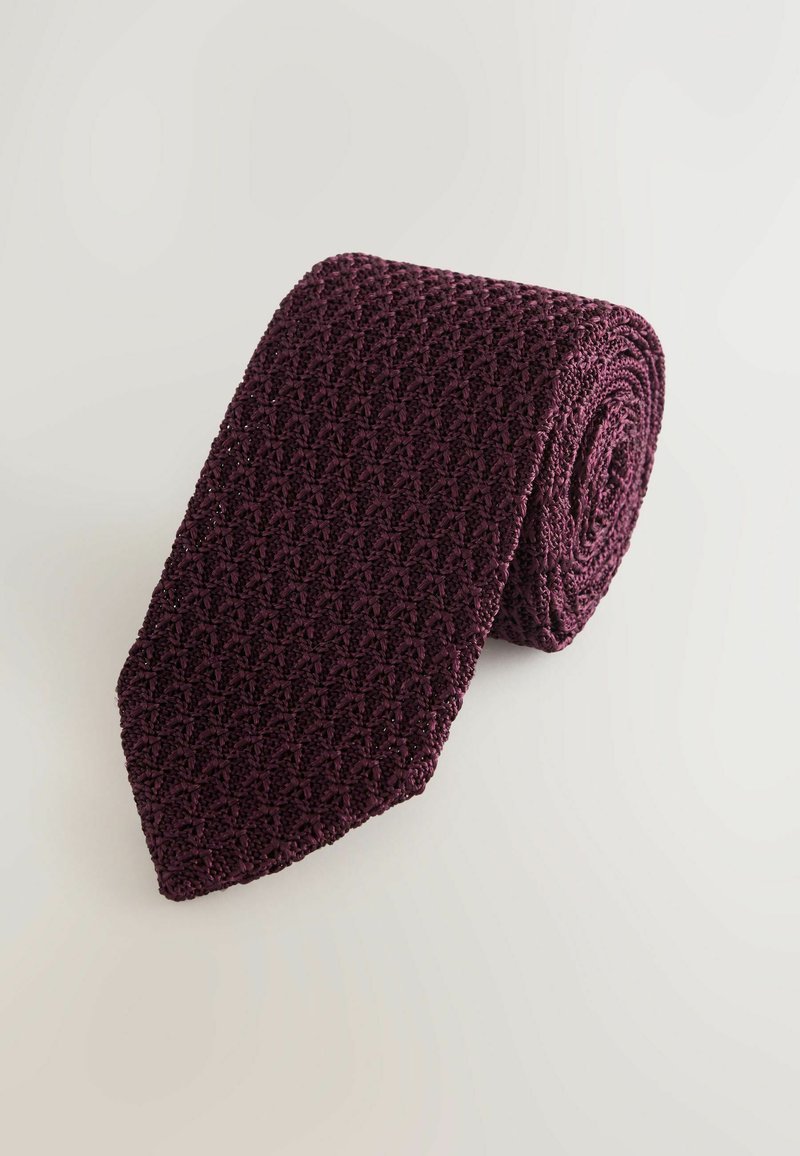 Next SIGNATURE ITALIAN TEXTURED - Tie - burgundy/red - Zalando
