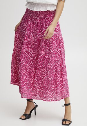 BYIMILLA  - A-line skirt - raspberry rose mix