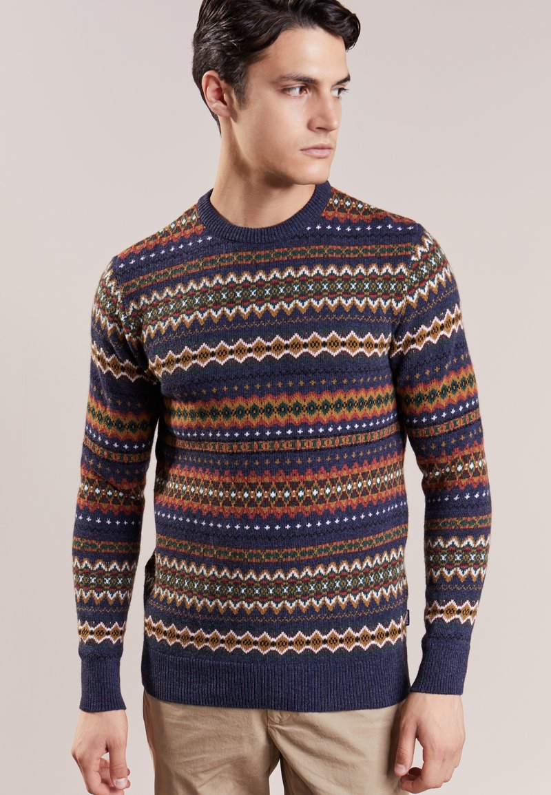 Barbour - CASE FAIRISLE CREW - Pullover - navy, Agrandir