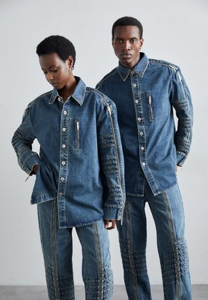 FOLDING JACKET UNISEX - Denim jacket - blue