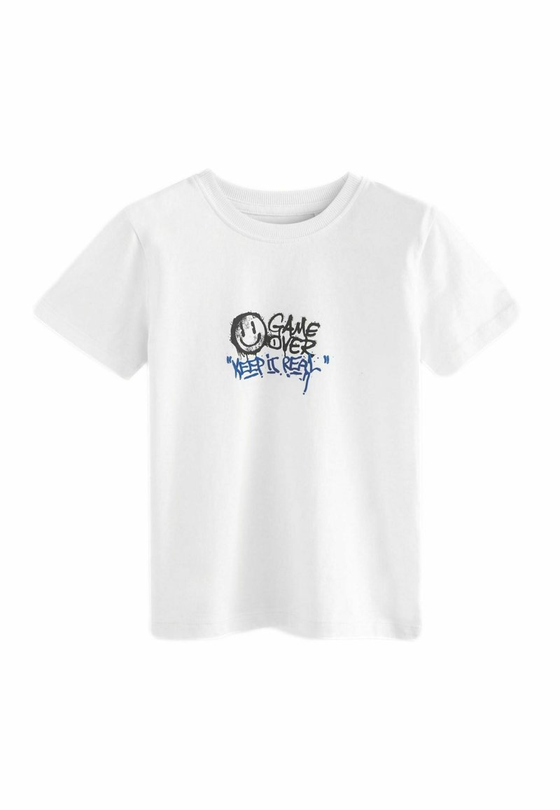 Next SHORT SLEEVE GRAPHIC STANDARD - Apdrukāts T-krekls - white game over graffiti