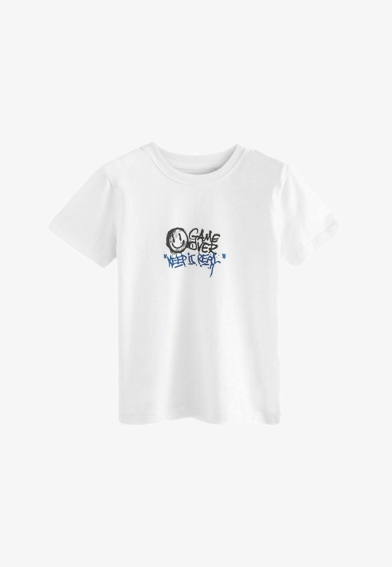 Next SHORT SLEEVE GRAPHIC STANDARD - Apdrukāts T-krekls - white game over graffiti