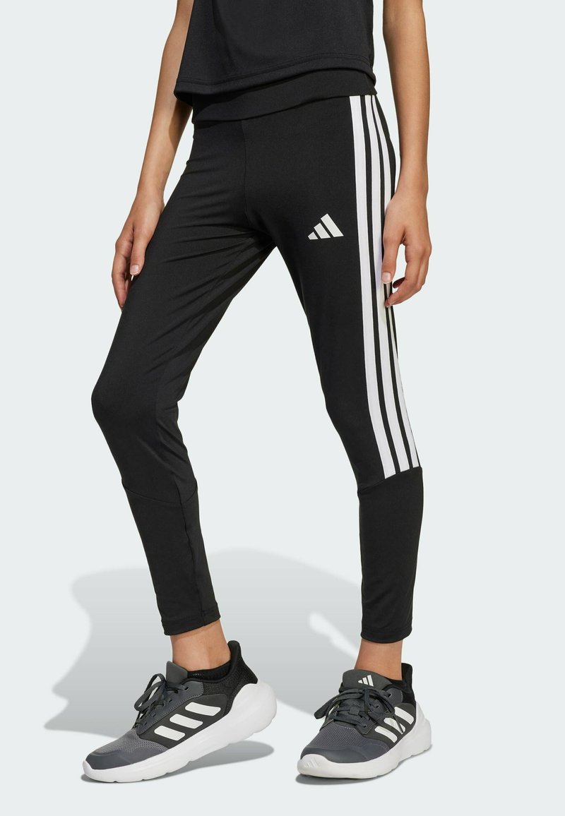 adidas Performance - ESSENTIALS 3-STRIPES KIDS - Leggings - black   white, Agrandir