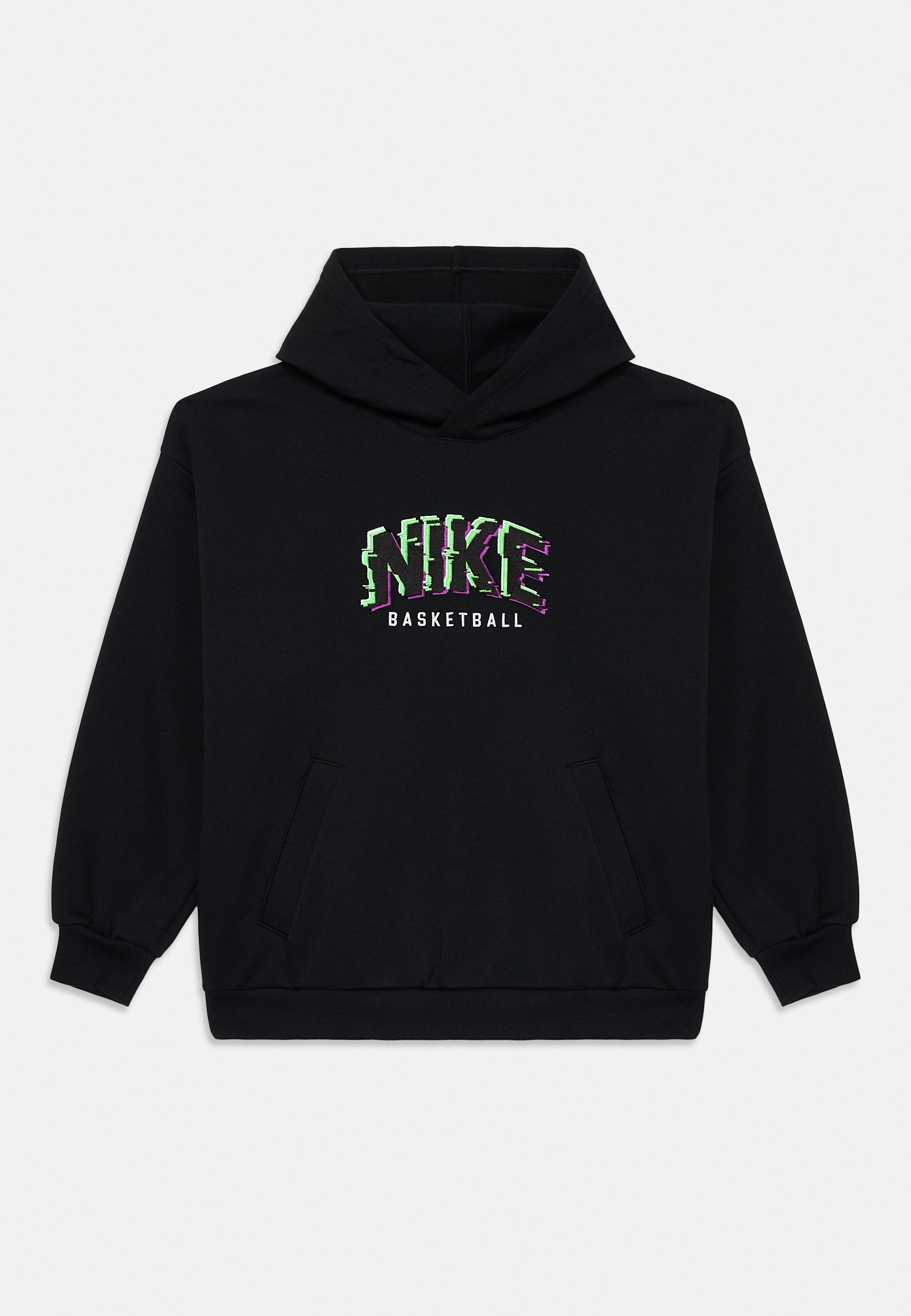 Nike Performance HOODIE GLITCH UNISEX Sudadera black/green