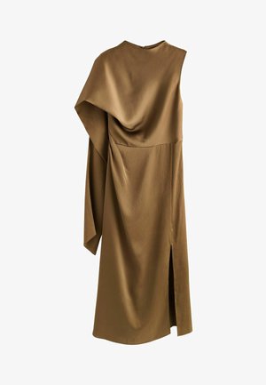 Next, TEXTURED SATIN SCARF MIDI DRESS - Ballkleid - bronze