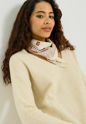 Grain de Malice, FOULARD IMPRIMÉ FLEURI - Foulard - ecru