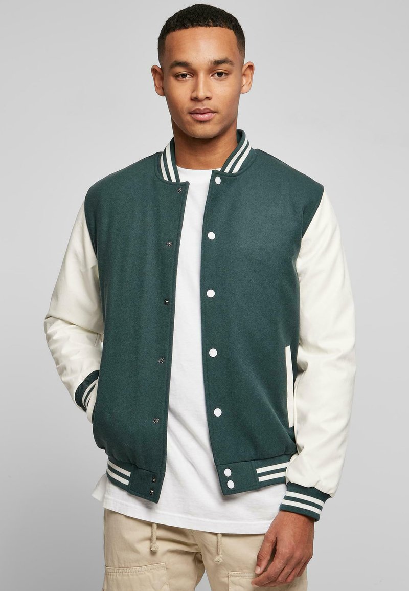 Urban Classics OLDSCHOOL COLLEGE - Bombera - bottlegreen white