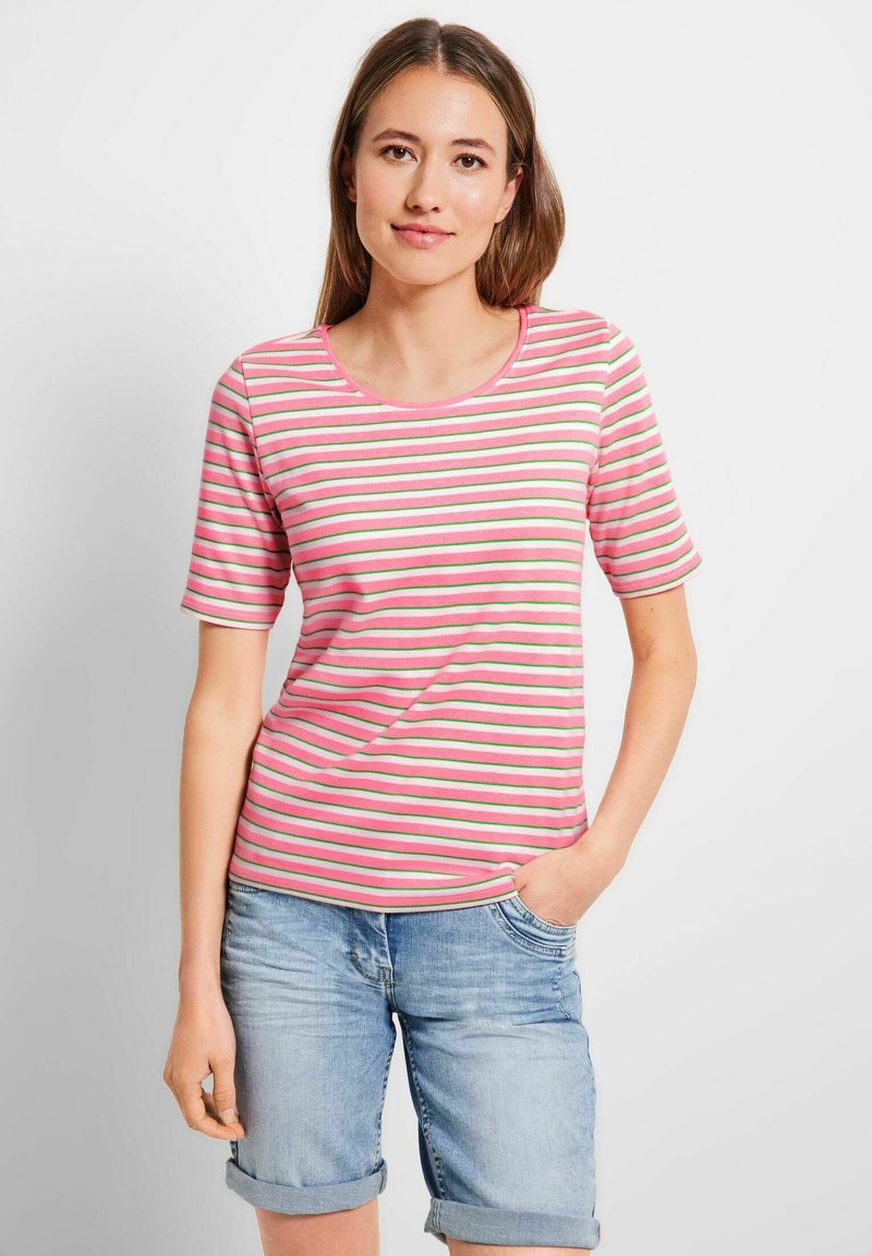 CECL T-Shrt Damen marne / rosé Größe S | Grafc, Stampe, For