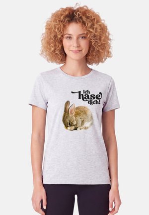 watapparel, ICH HASE DICH! - T-shirt imprimé - cool heather grey