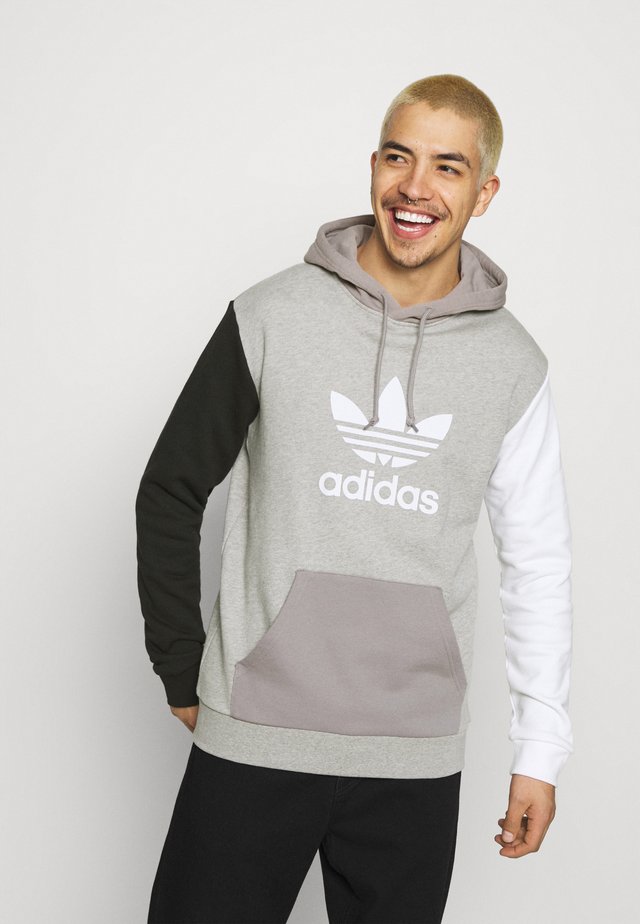 BLOCKED UNISEX - Felpa con cappuccio - black/white