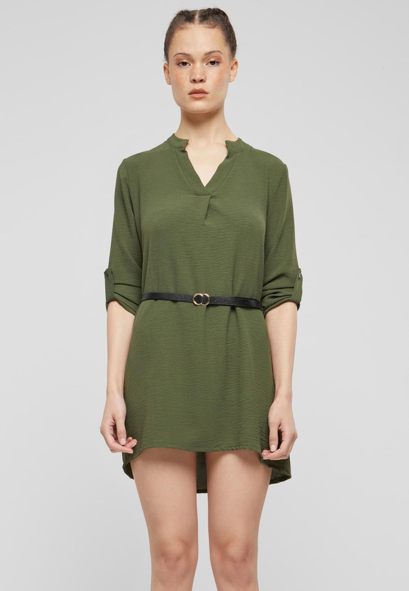 Cloud 5ive TURN-UP MIT GÜRTEL - Bluza - green