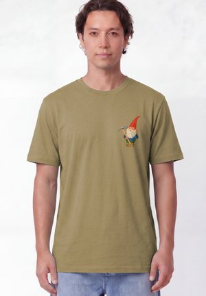 watapparel, GARTENZWERG UNISEX - T-Shirt print - faded olive