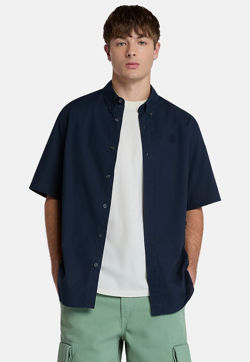 Timberland SHORT-SLEEVE STRETCH POPLIN - Košile - navy