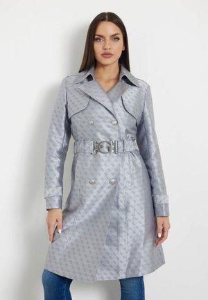 Guess BELTED LOGO - Trenchcoat - himmelblau