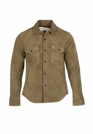 JASPER - Chaqueta de cuero - olive