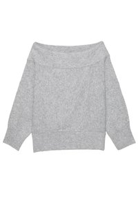 ASYMMETRIC SOFT - Strickpullover - light grey