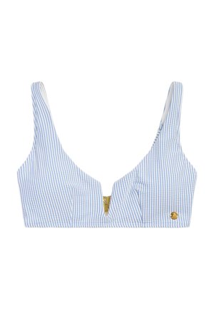 Seaside, SEERSUCKER BIKINI TOP W - Vrchný diel bikín - blue stripe