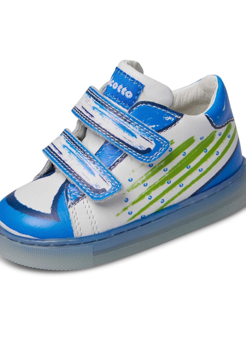 Falcotto Baskets basses weiß hellblau/blanc