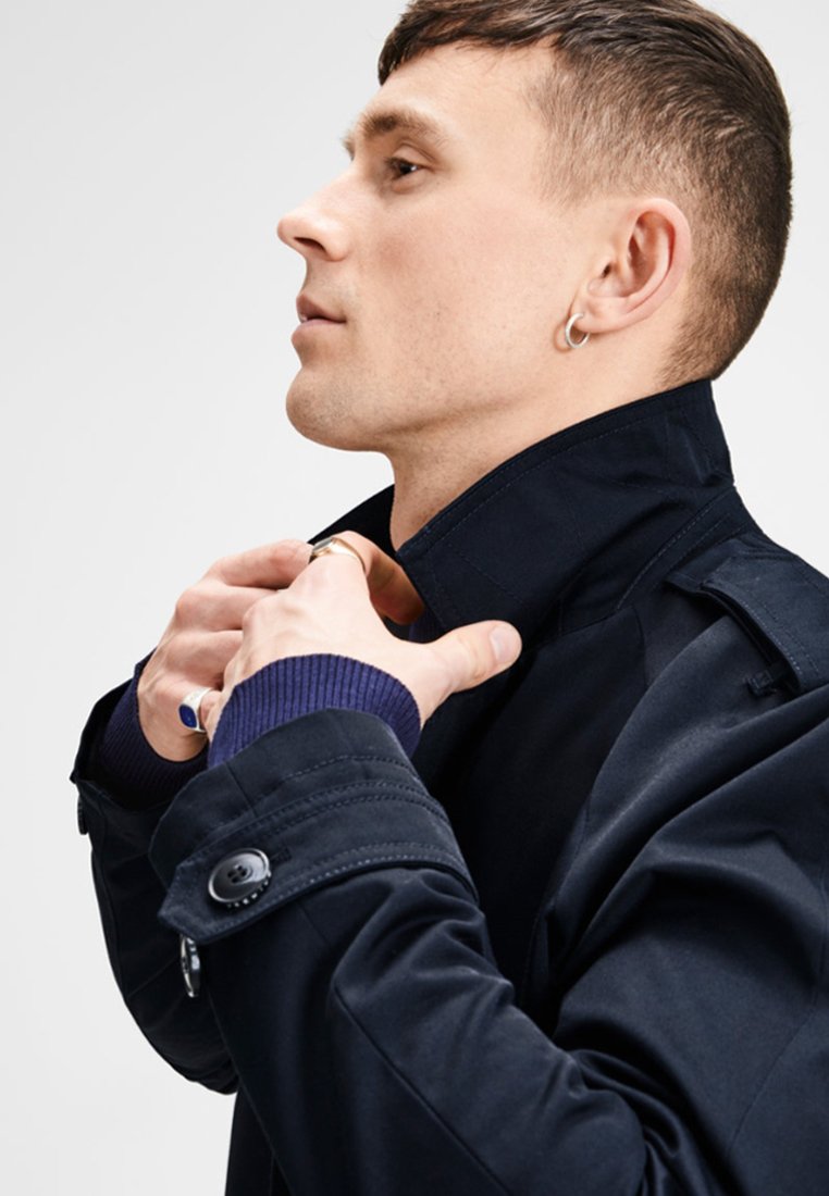 Jack & Jones Trench - dark navy/blu - Zalando.it