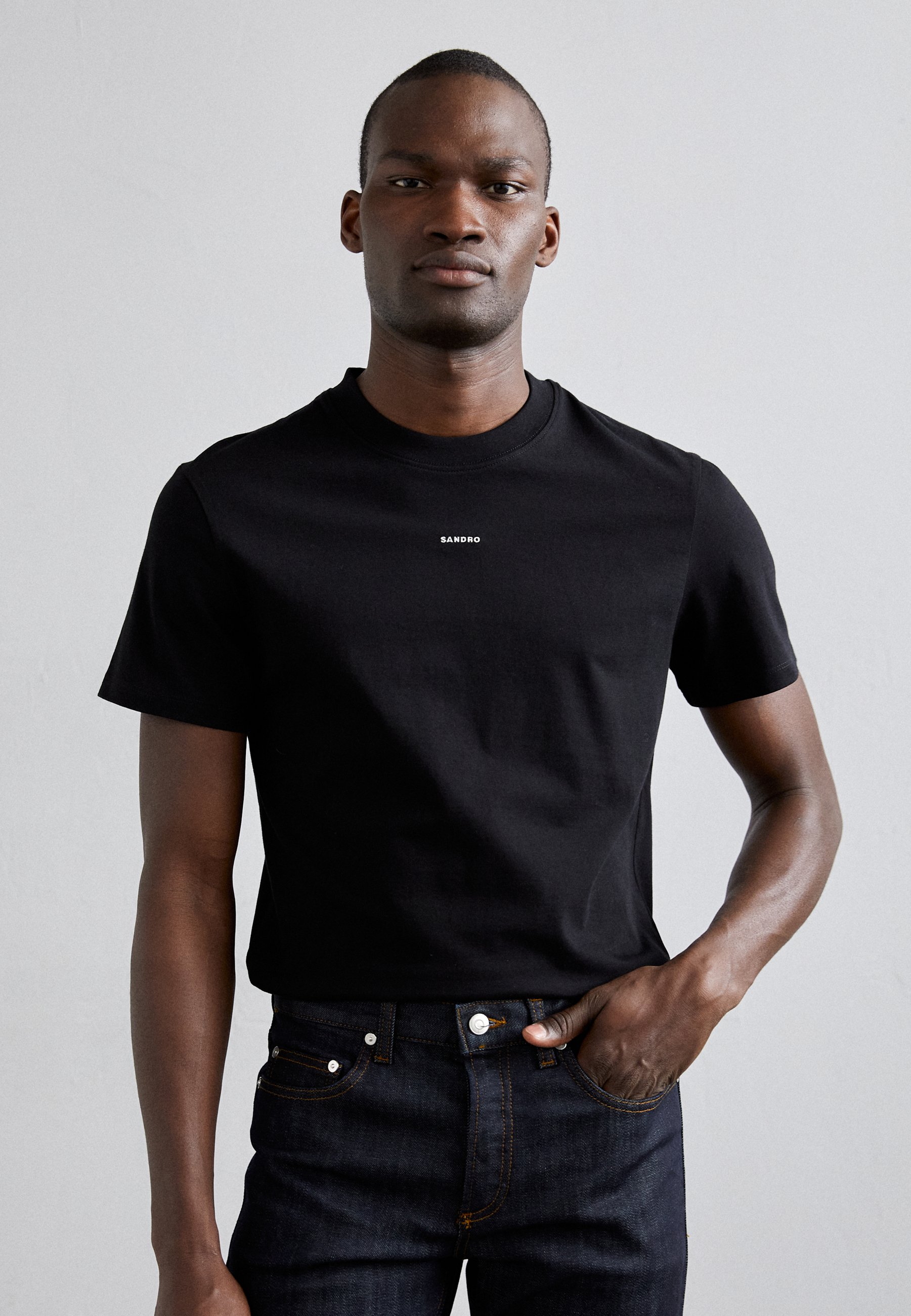 Sandro Logo Tee Short Sandro Sandro TEE Basic T-shirt Noir/black 
