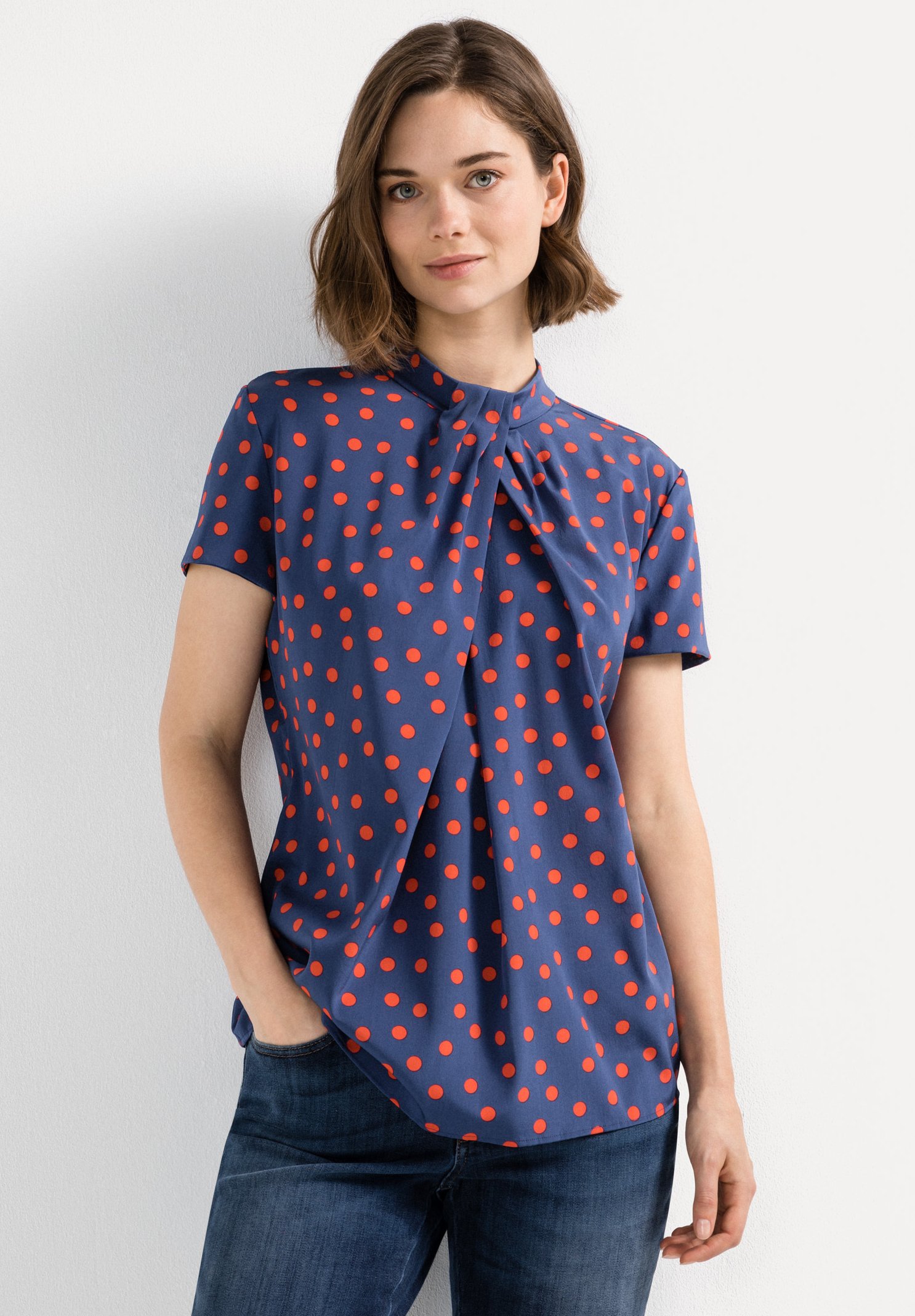 Van Laack Calas Bluse Blue Blau Zalando De