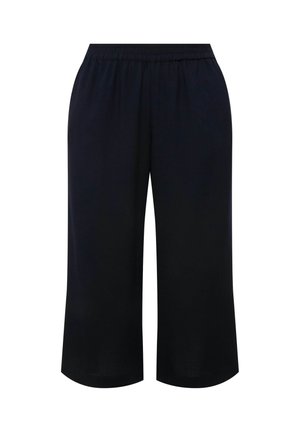 Ulla Popken WIDE LEG ELASTIC WAIST - Shorts - navy blue