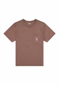 Wrangler SHORT SLEEVE POCKET - T-shirts basic - peppercorn