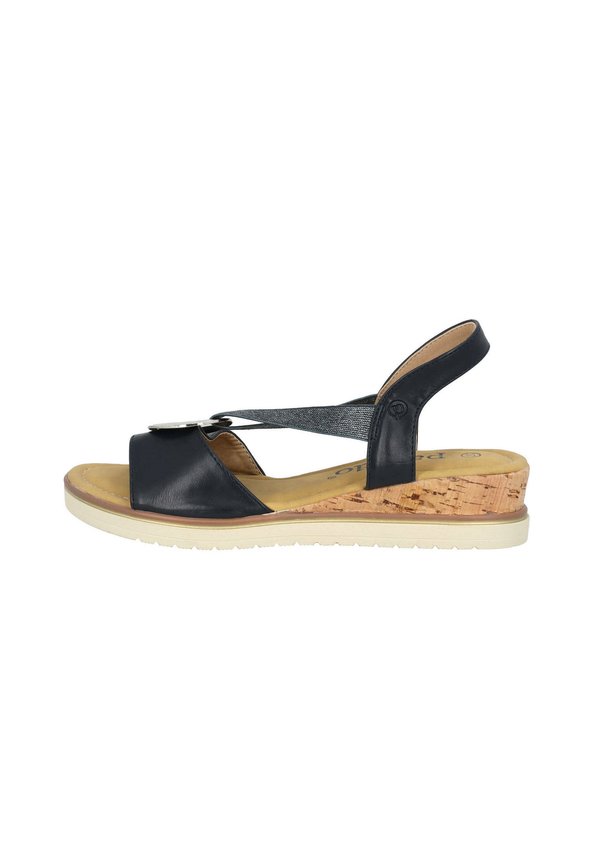 THIDO - Keilsandalette - blau