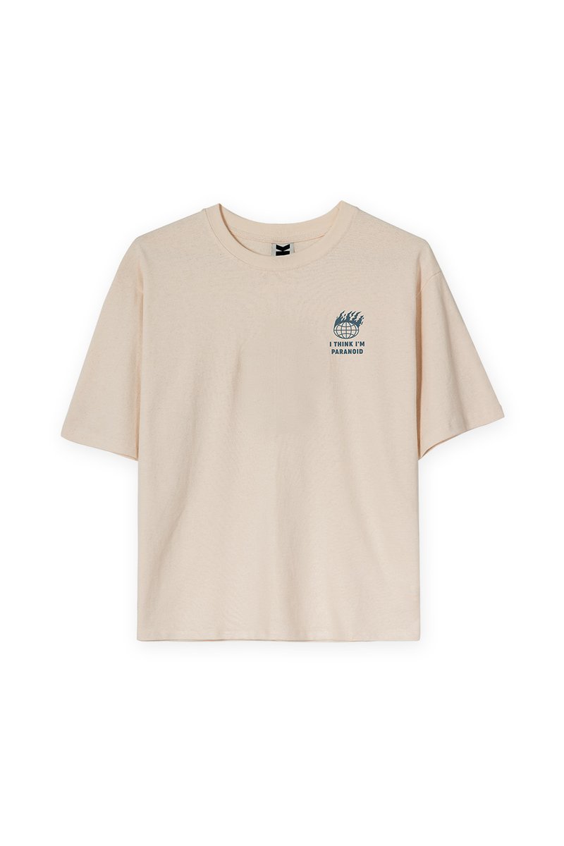 Kaotiko T-shirt print crème