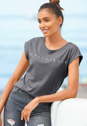 Print T-shirt - grau
