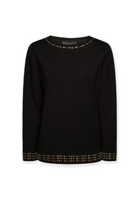 CON BORCHIE - Maglietta a manica lunga - nero