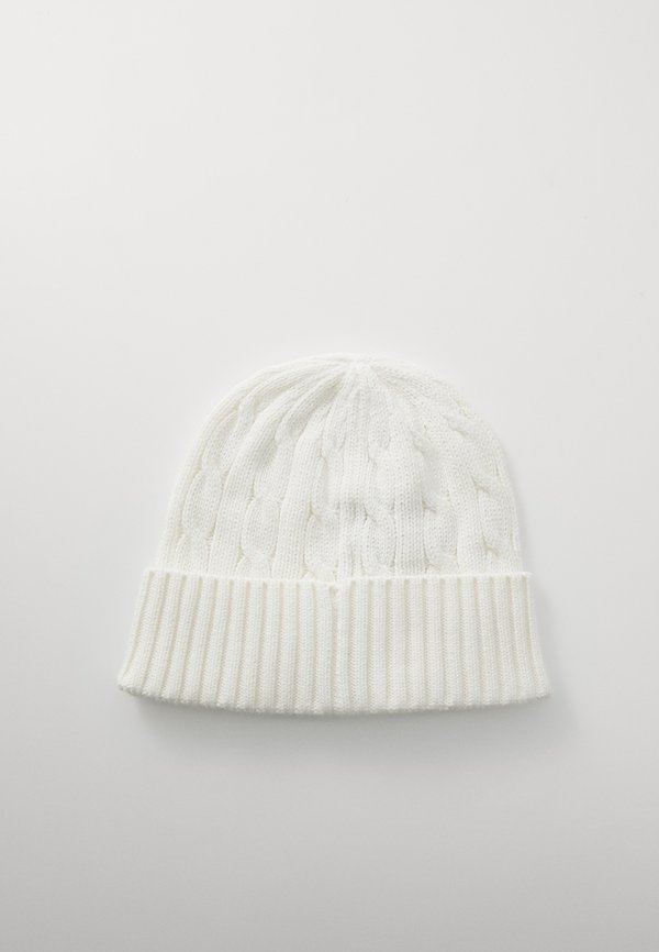 WIMBLEDON CABLE KNIT LOGO BEANIE - Beanie - cream3