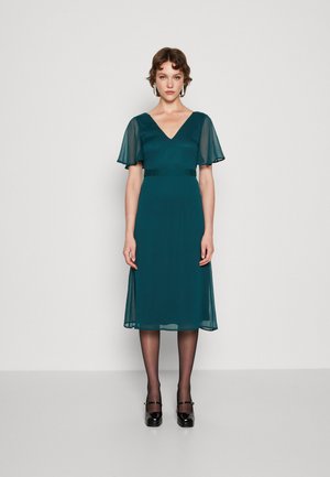 VILA VIRILLA V NECK MIDI DRESS - Cocktail φόρεμα / Φόρεμα για πάρτι - ponderosa pine