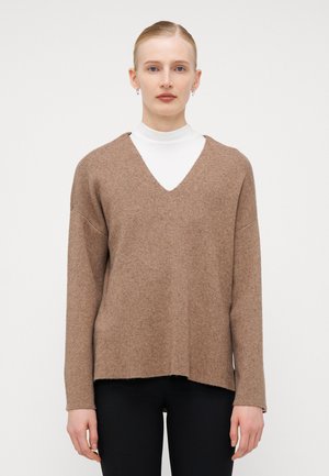 ONLKATIA V NECK  - Strickpullover - malt ball
