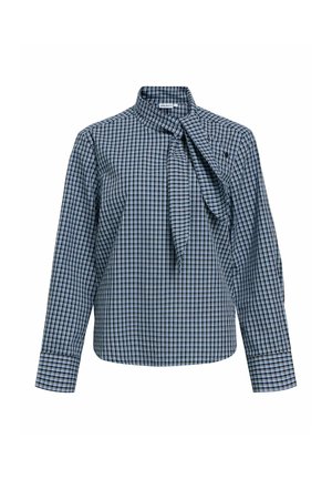 Object, SHIRT CHECKED BOW - Blouse - sky captain
