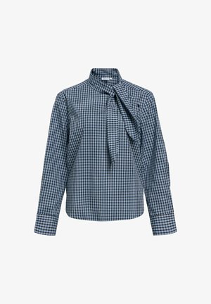 Object, SHIRT CHECKED BOW - Blouse - sky captain