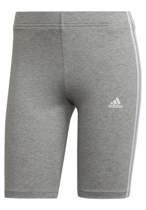ESSENTIALS 3-STRIPES BIKE - Tights - medium grey heather/white