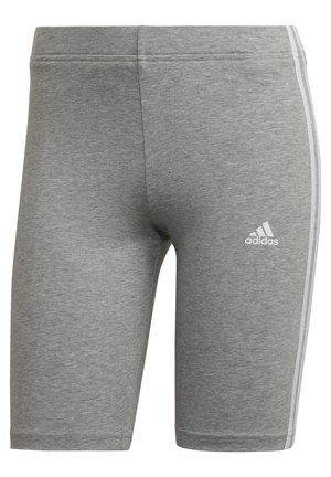 ESSENTIALS 3-STRIPES BIKE SHORTS - Pajkice - medium grey heather/white